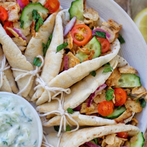 Vegan Chick'n Gyro with Tzatziki - Plantifully Based