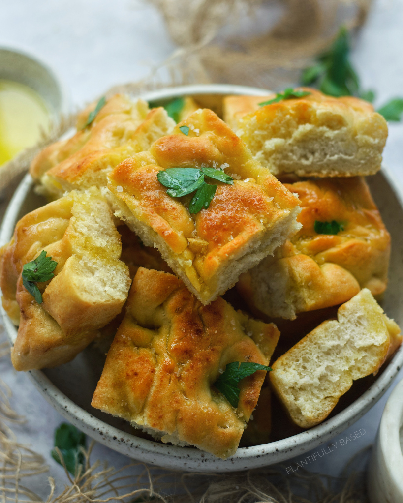 Olive Oil and Sea Salt Focaccia - Joanne Eats Well With Others