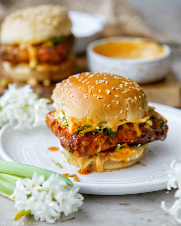 Korean Fried Chick'n Sandwich - Plantifully Based