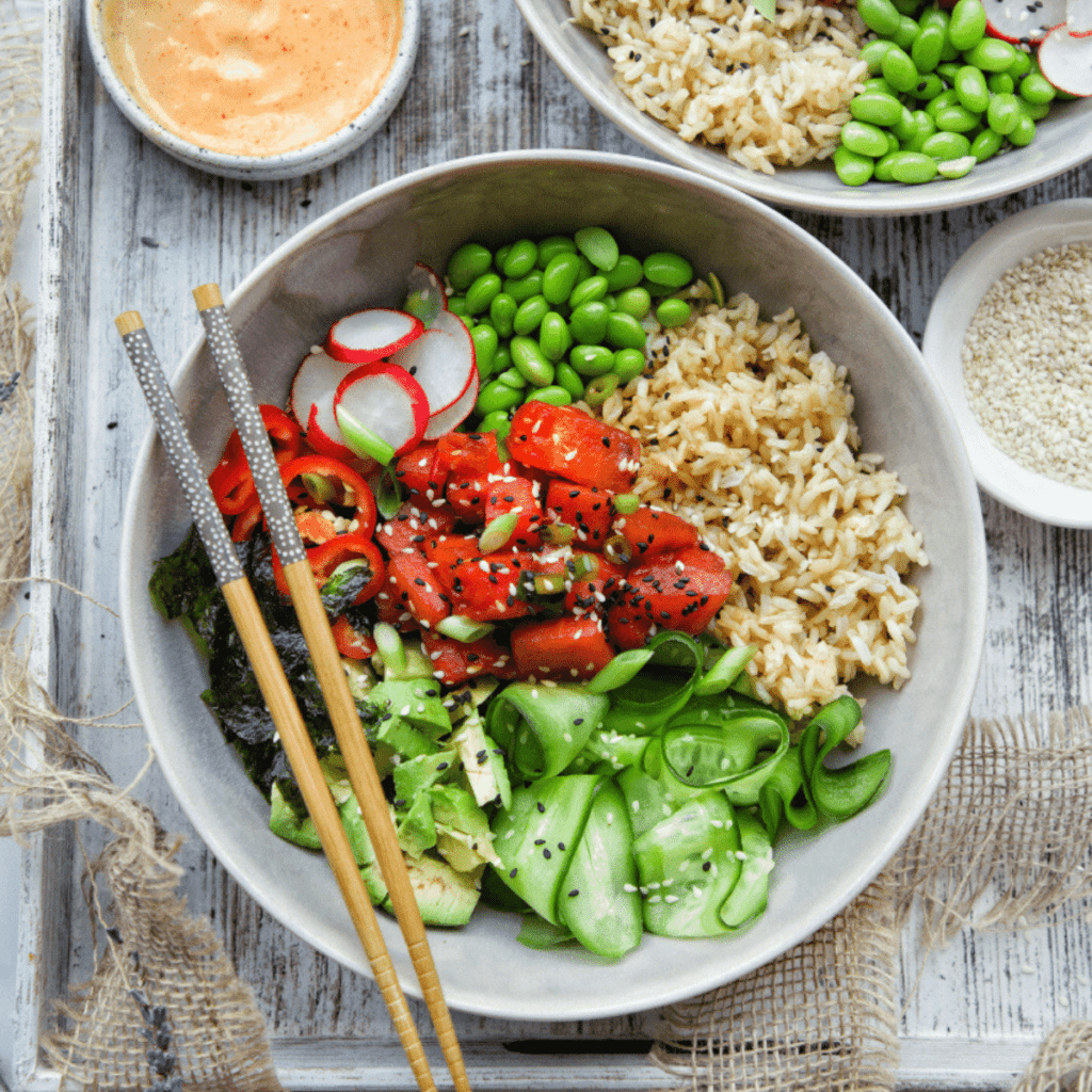 Poke-Inspired Bowls - Plantifully Based