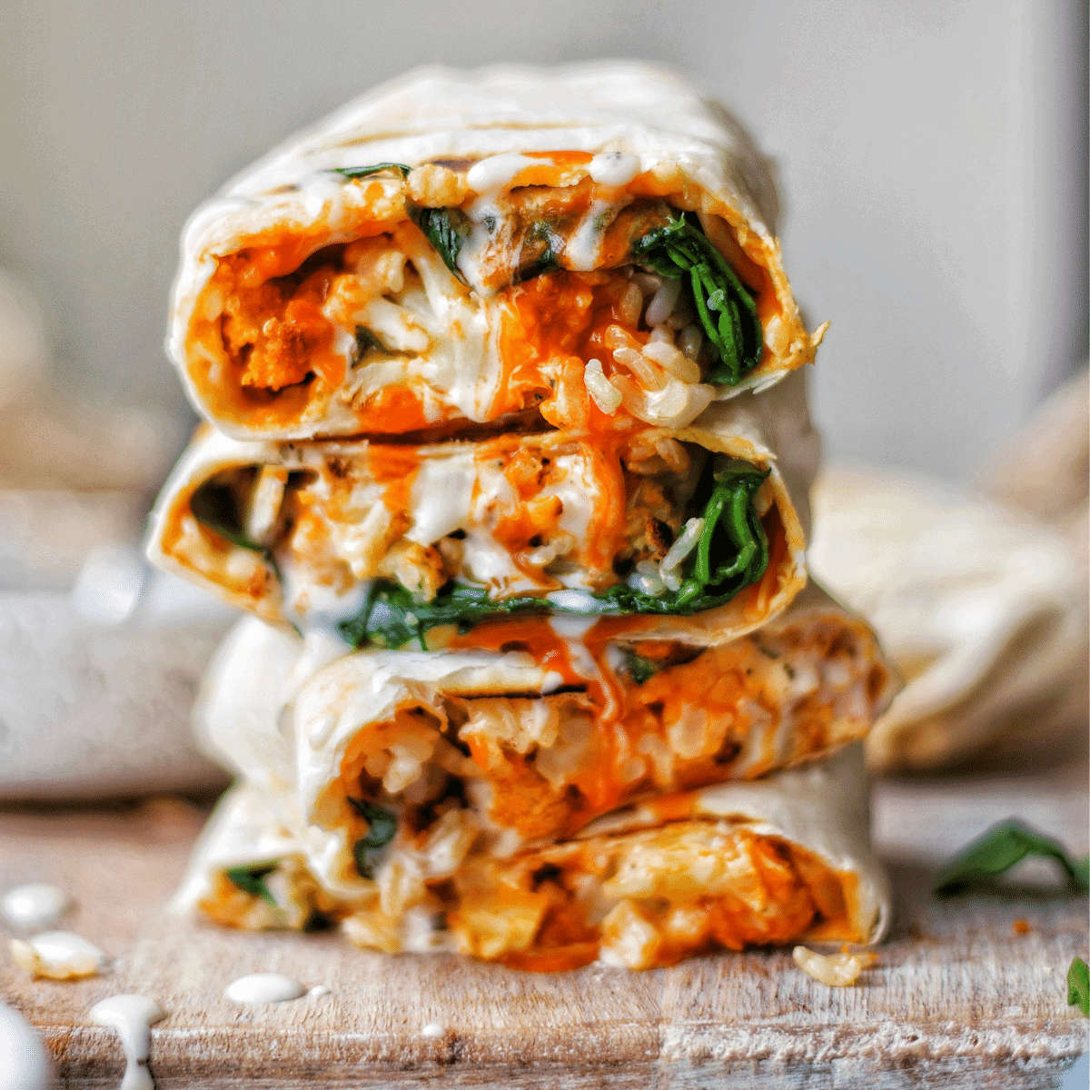 Buffalo Chicken Wrap (packed with veggies!) - Fit Foodie Finds