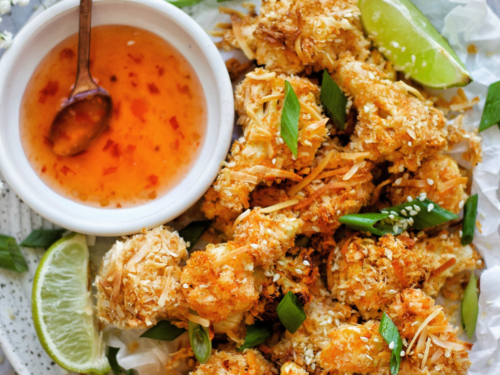 Air Fried Vegan Coconut “Shrimp” - Plantifully Based