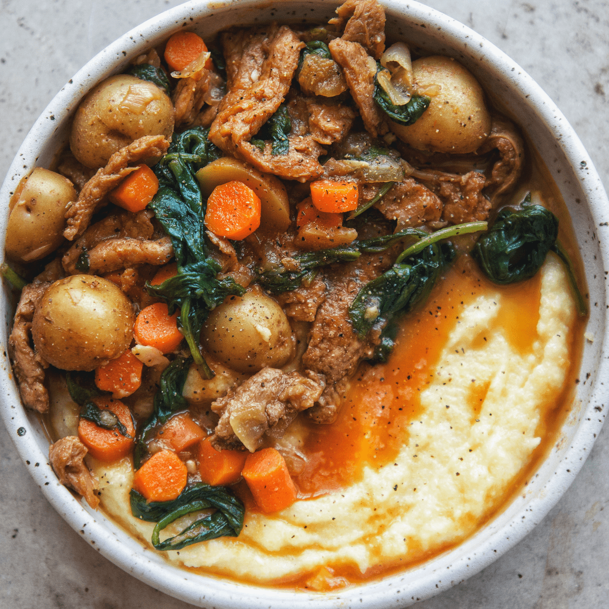 Vegan Smoky Beans with Creamy Polenta