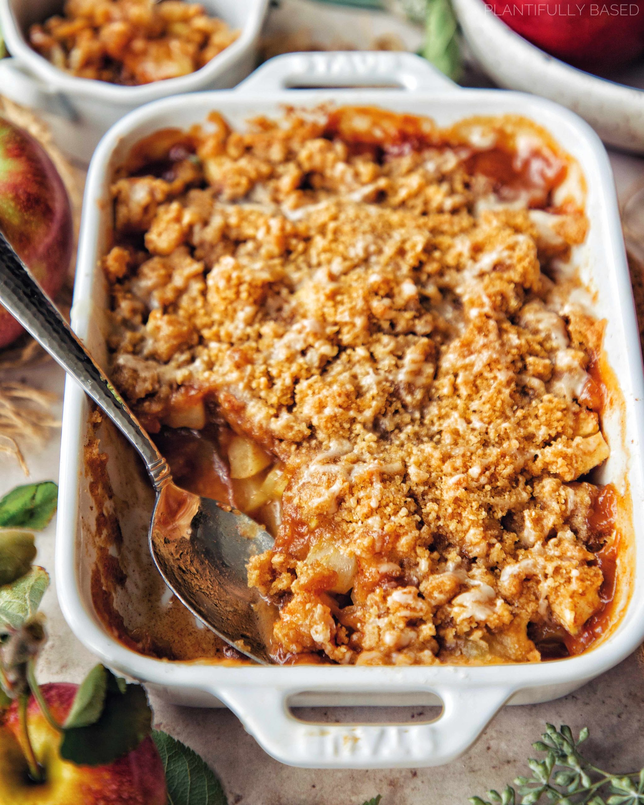 The Best Vegan Apple Crumble - Plantifully Based