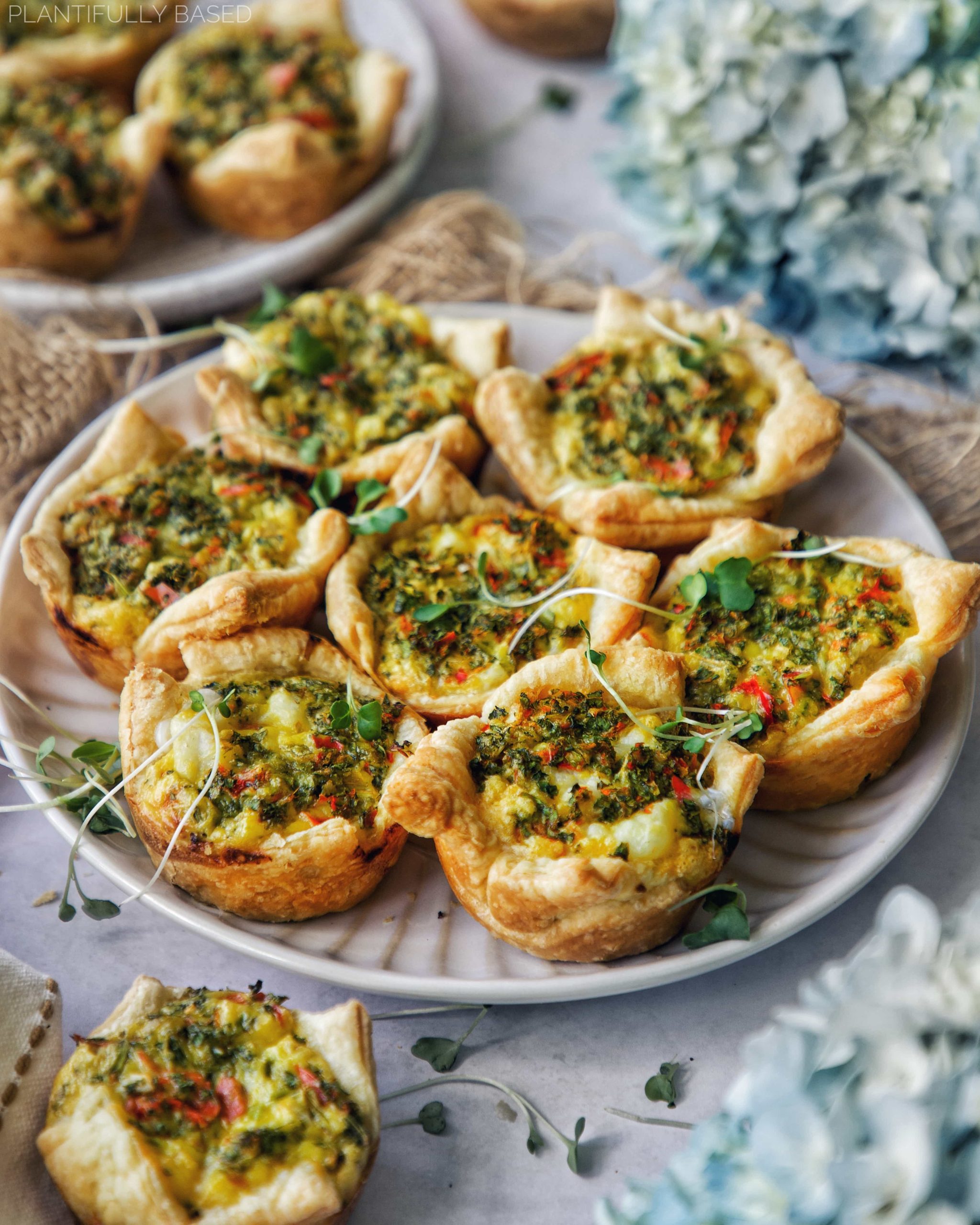 Vegan Puff Pastry Mini Quiche Plantifully Based