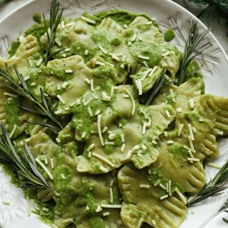 Vegan Spinach & Cannellini Bean Ravioli - Plantifully Based