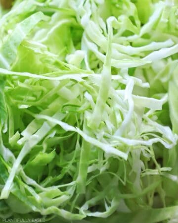 Cabbage Salad with Peanut Dressing - Plantifully Based