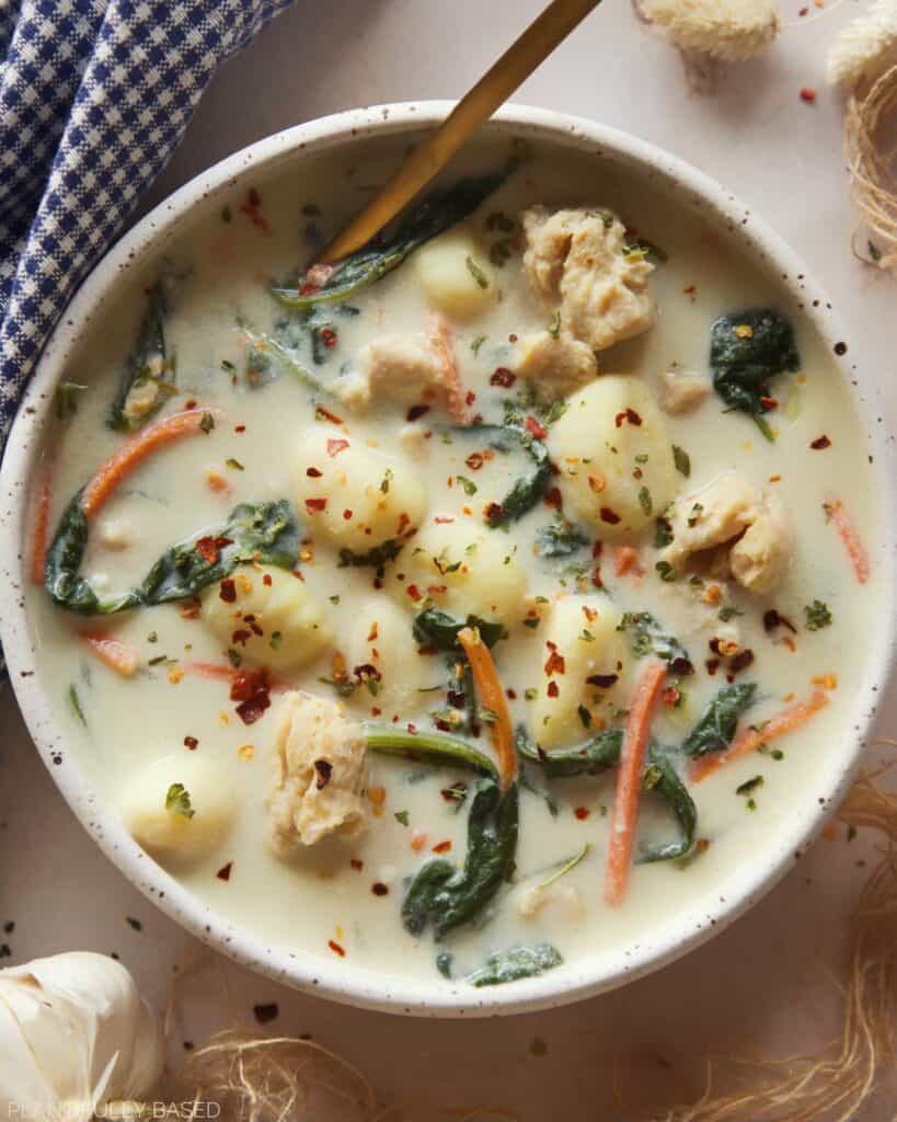 image of gnocchi soup in a bowl