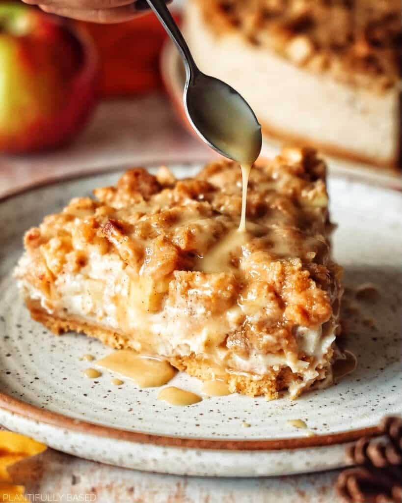 image of apple crumble cheesecake
