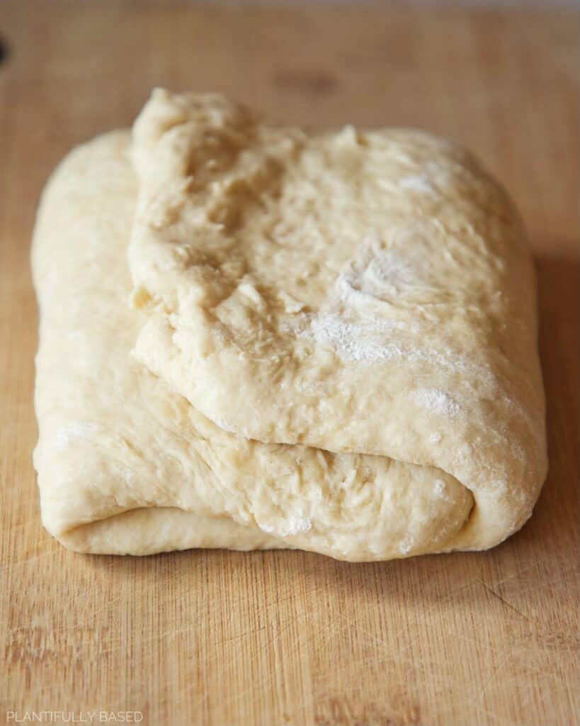 image of dough being folded