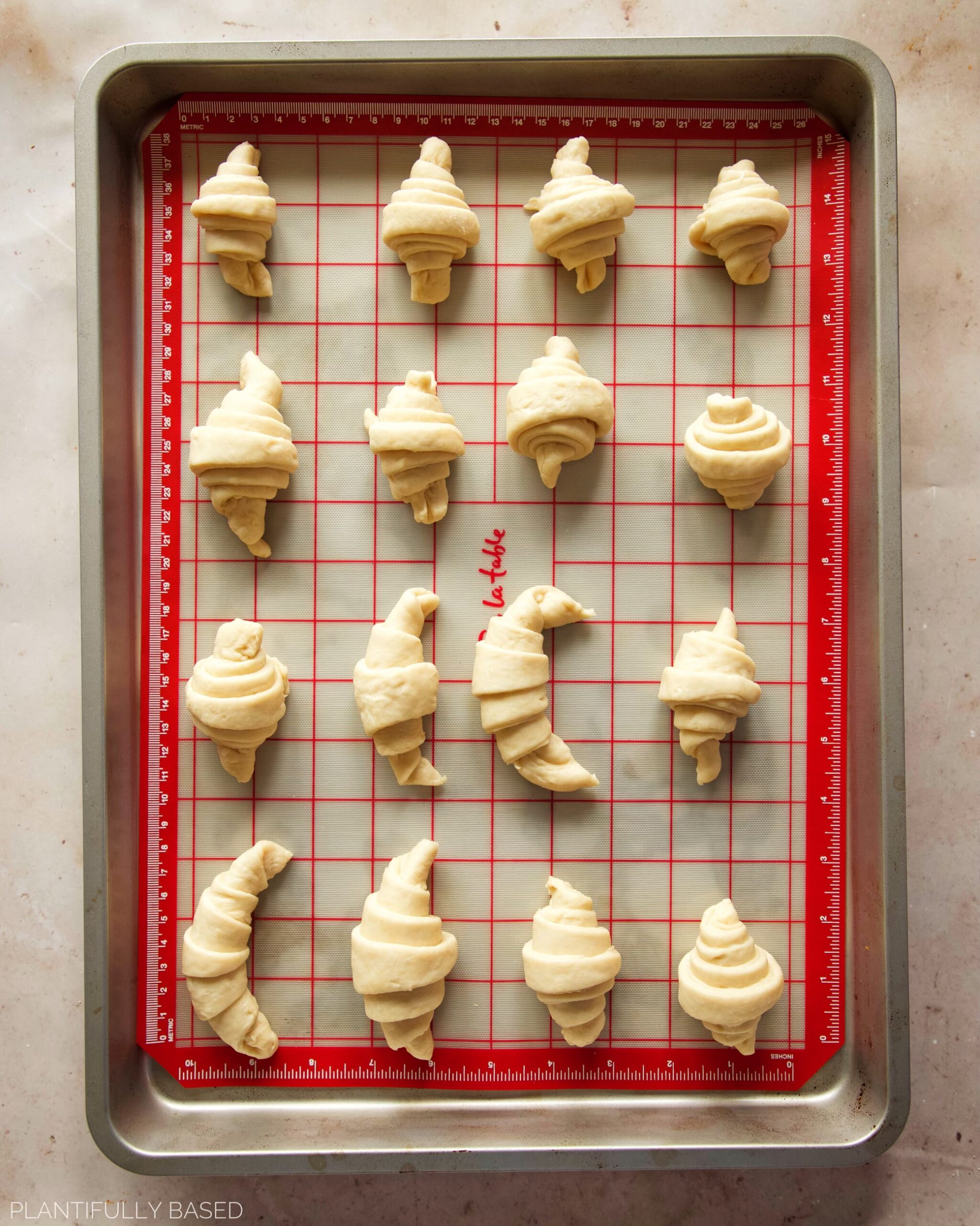 image of crescent rolls after proofing