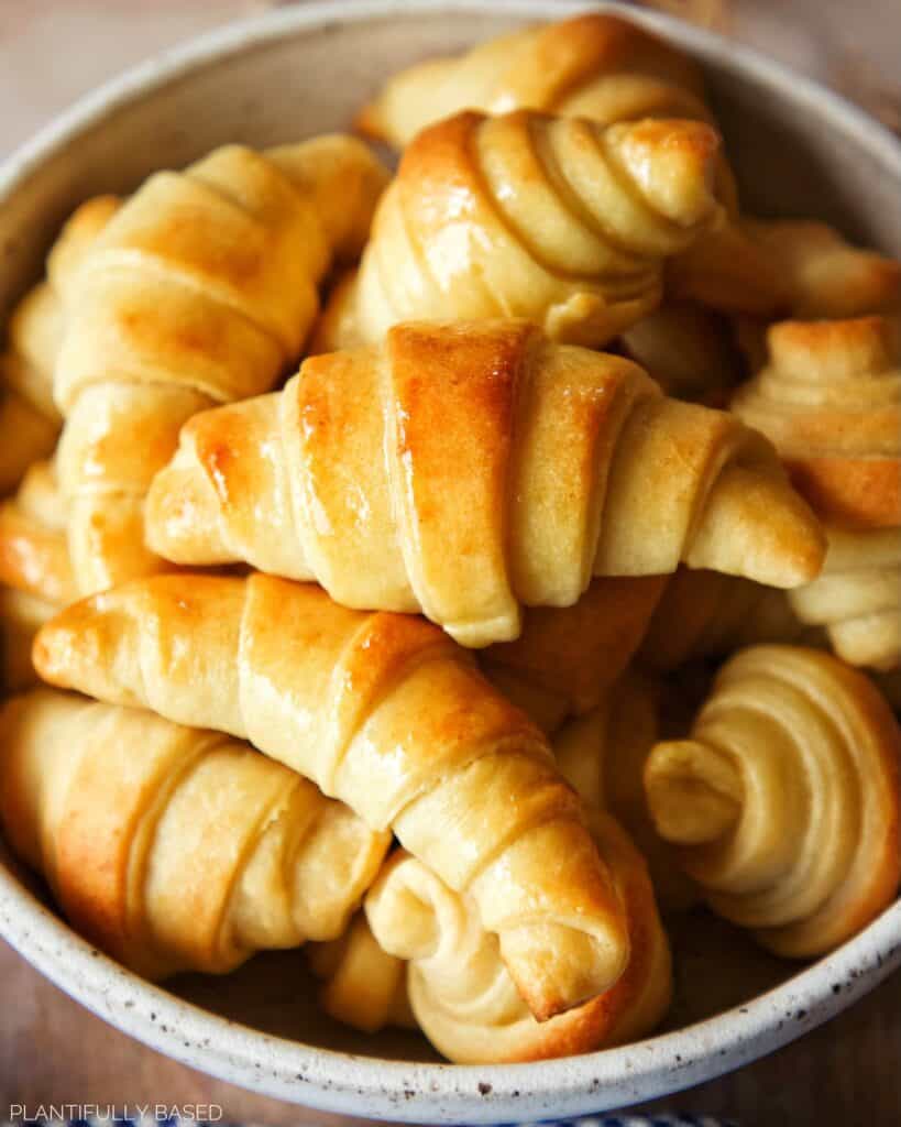 image of crescent rolls in a bowl