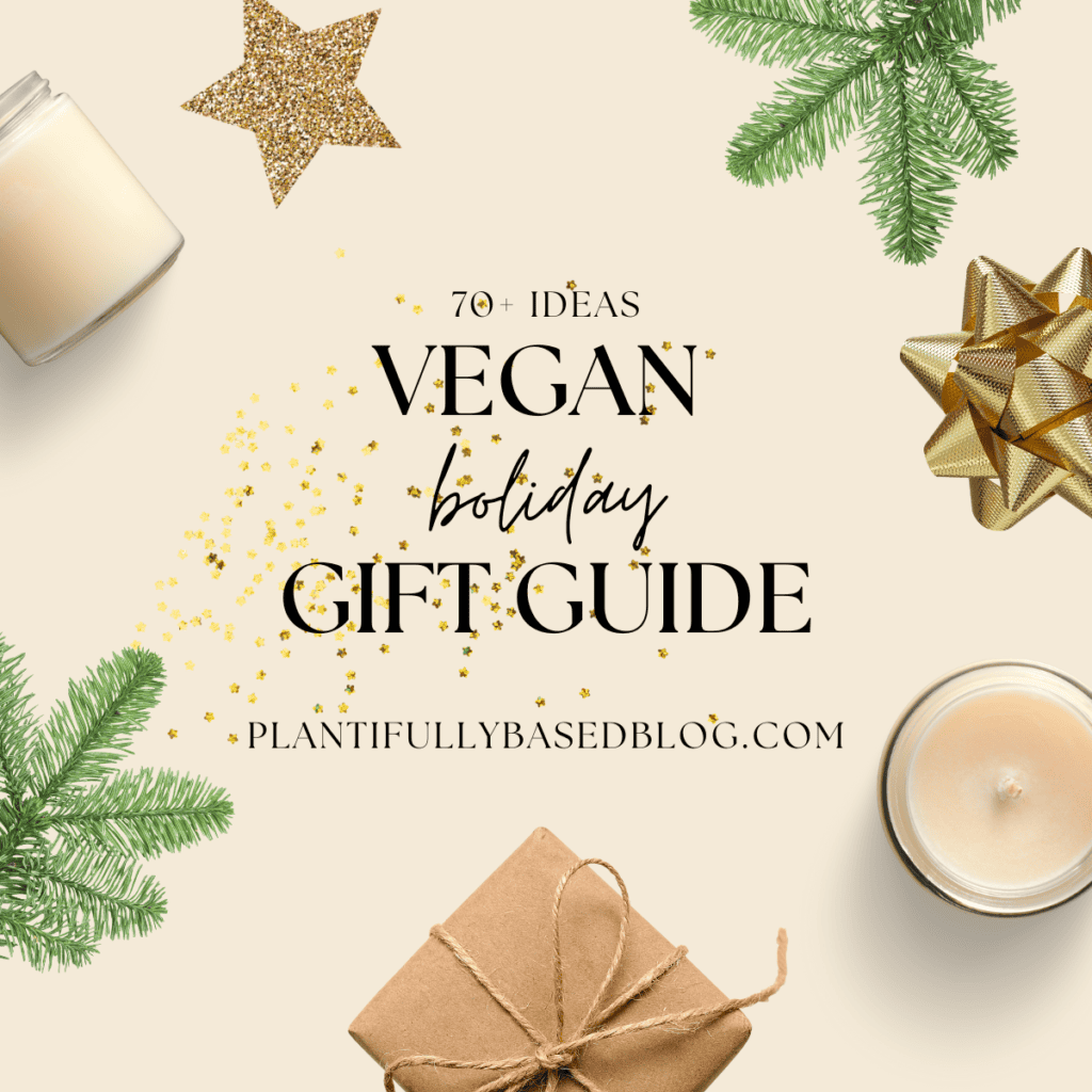 vegan gift ideas image with text