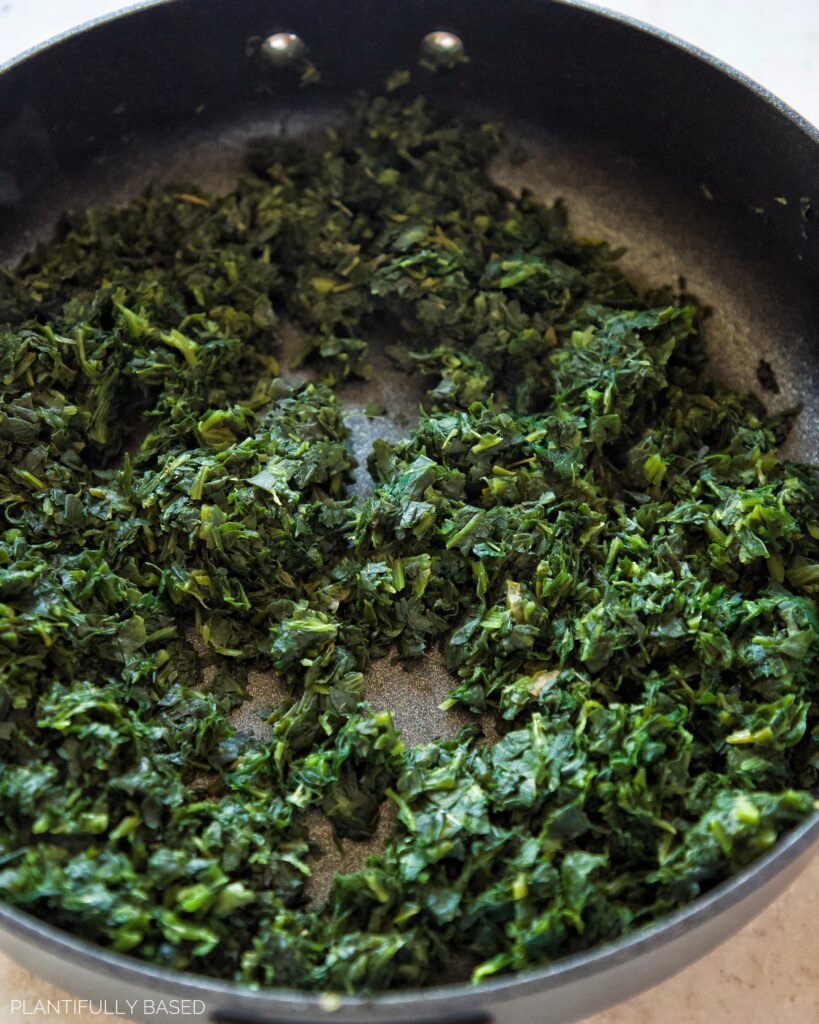 cooked spinach