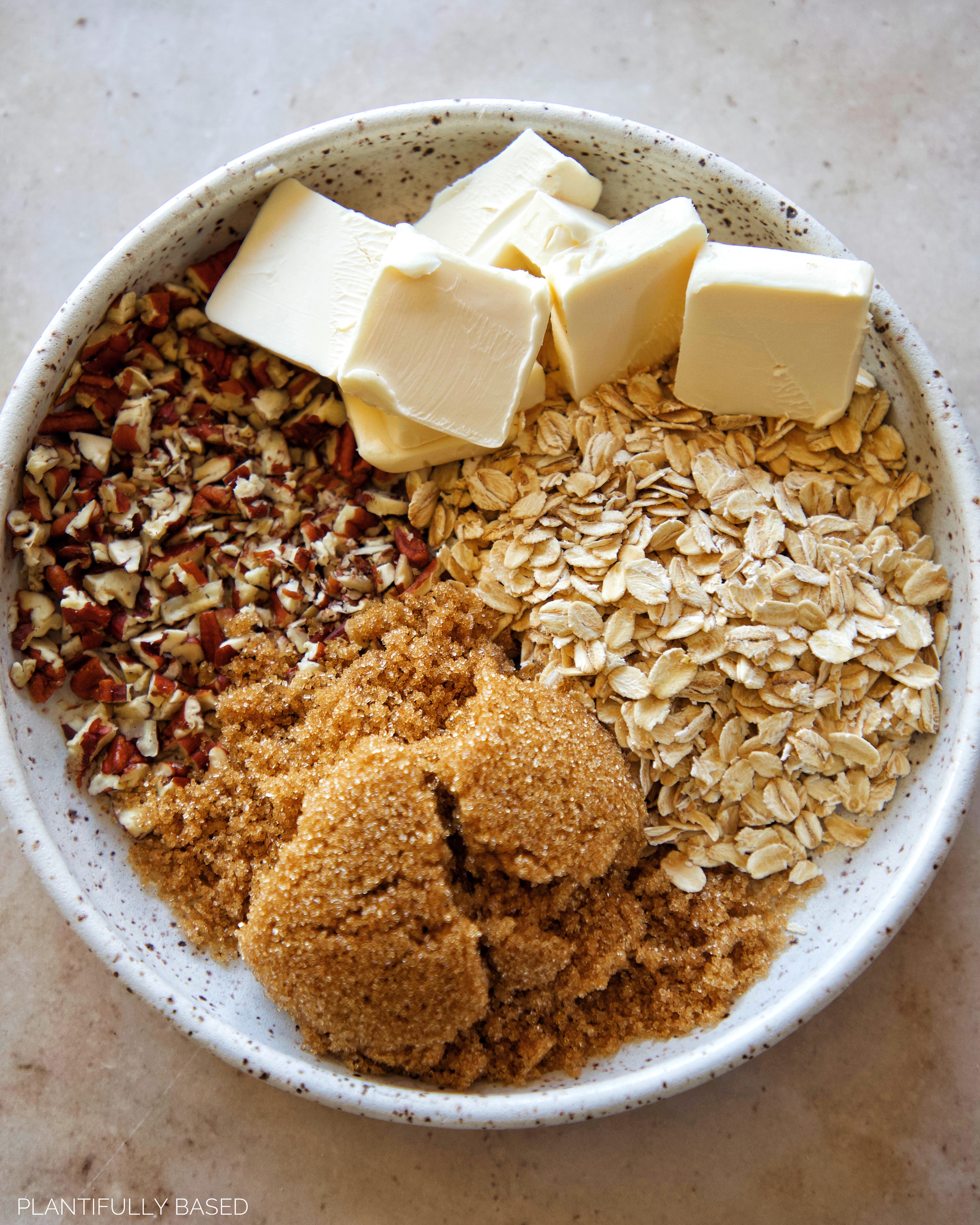 pecan oat crumble topping ingredients