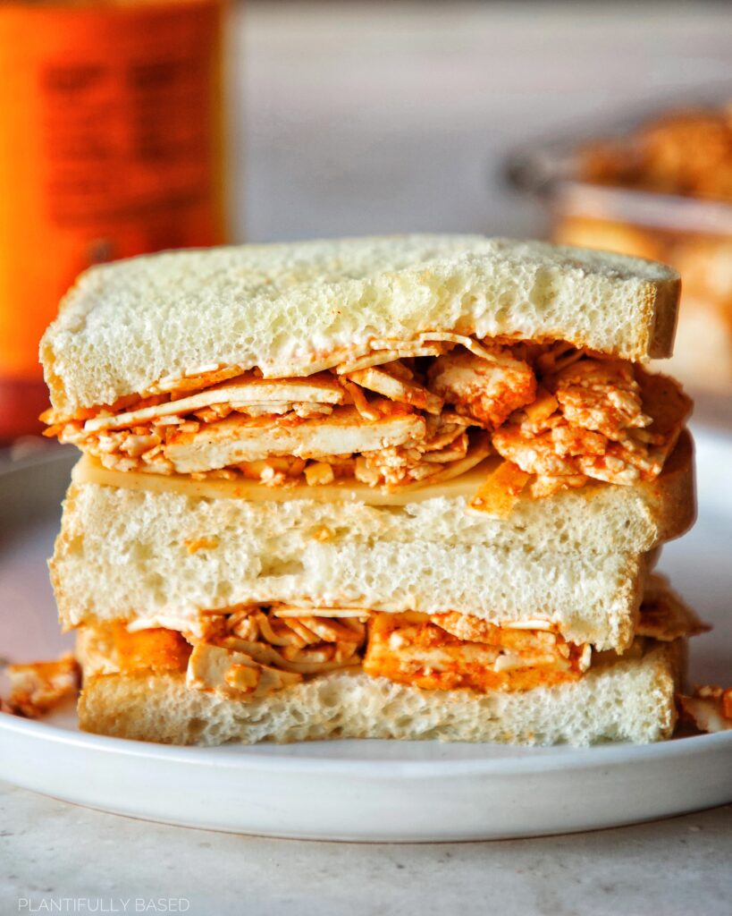 buffalo tofu lunch meat sandwich
