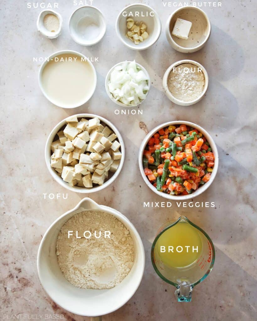 ingredients for vegan pot pie
