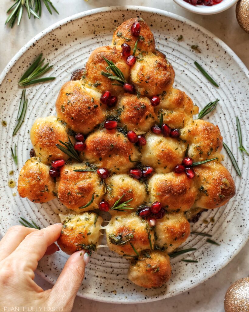 christmas tree pull apart bread