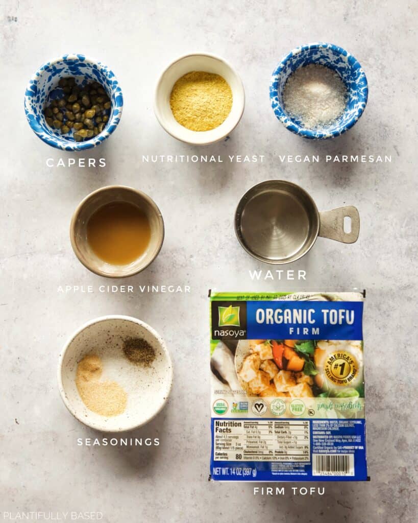 ingredients for vegan caesar salad dressing