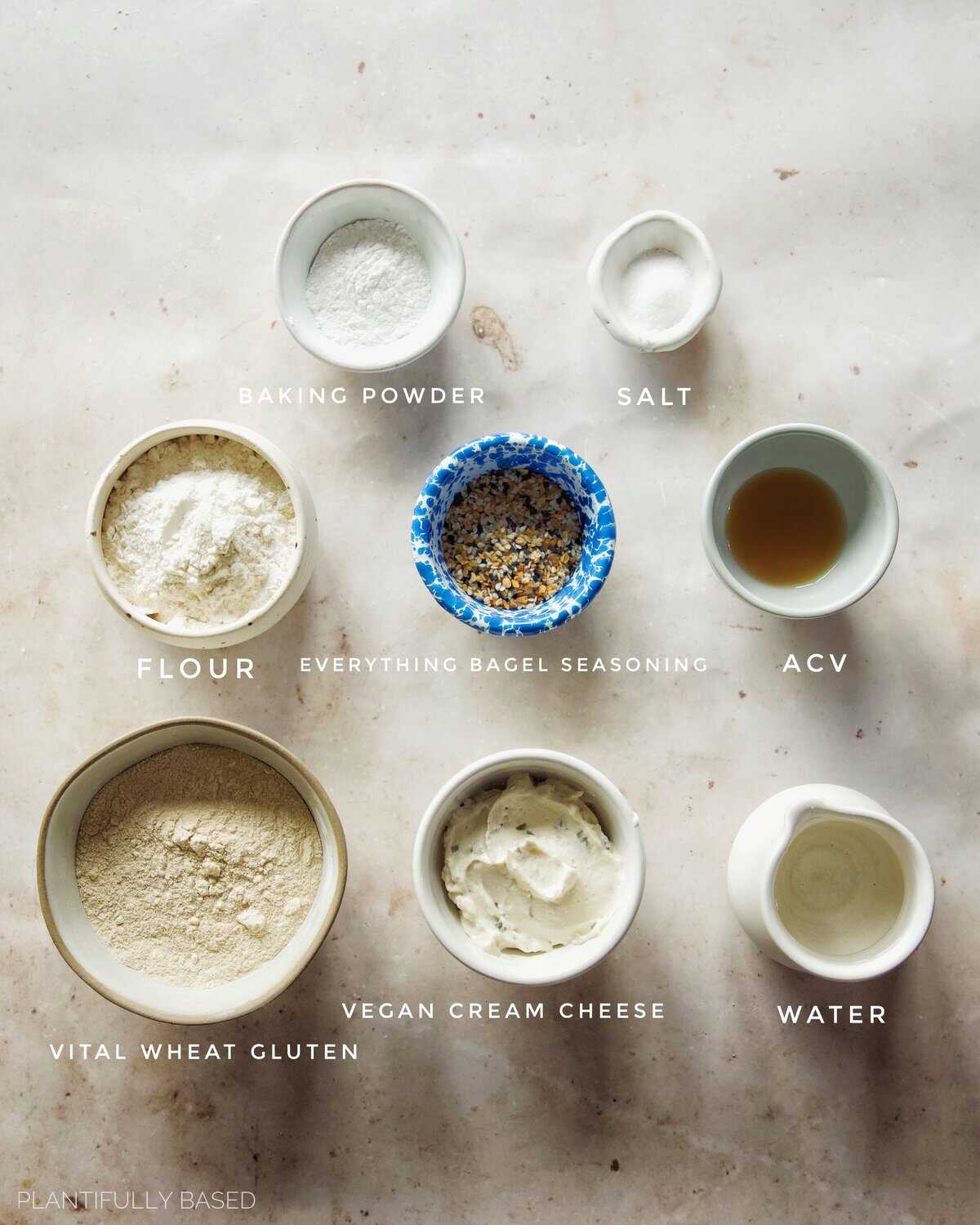 ingredients for high protein bagel bites