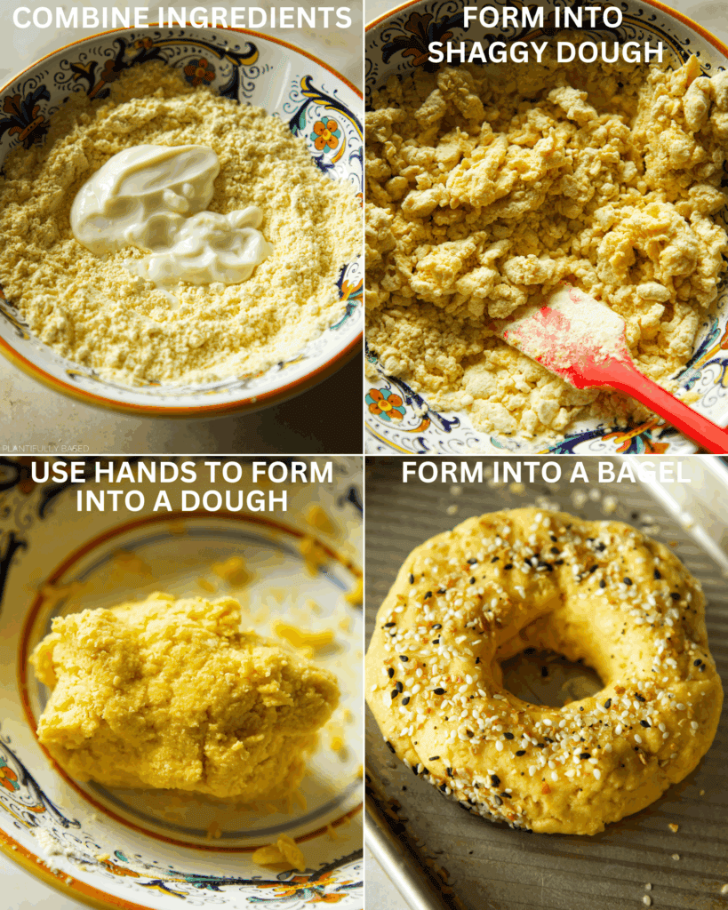 process for making the high protein gluten free bagel dough