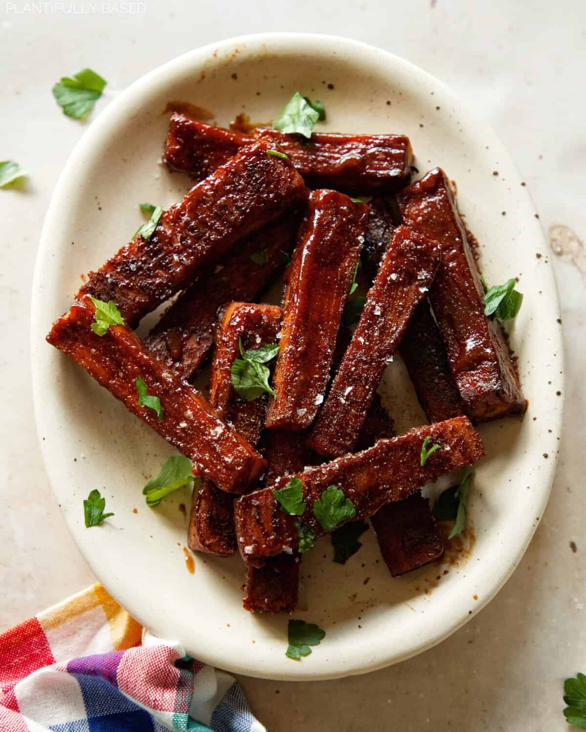 Tofu Ribs Easy Vegan BBQ Ribs (Made with Tofu) - Plantifully Based