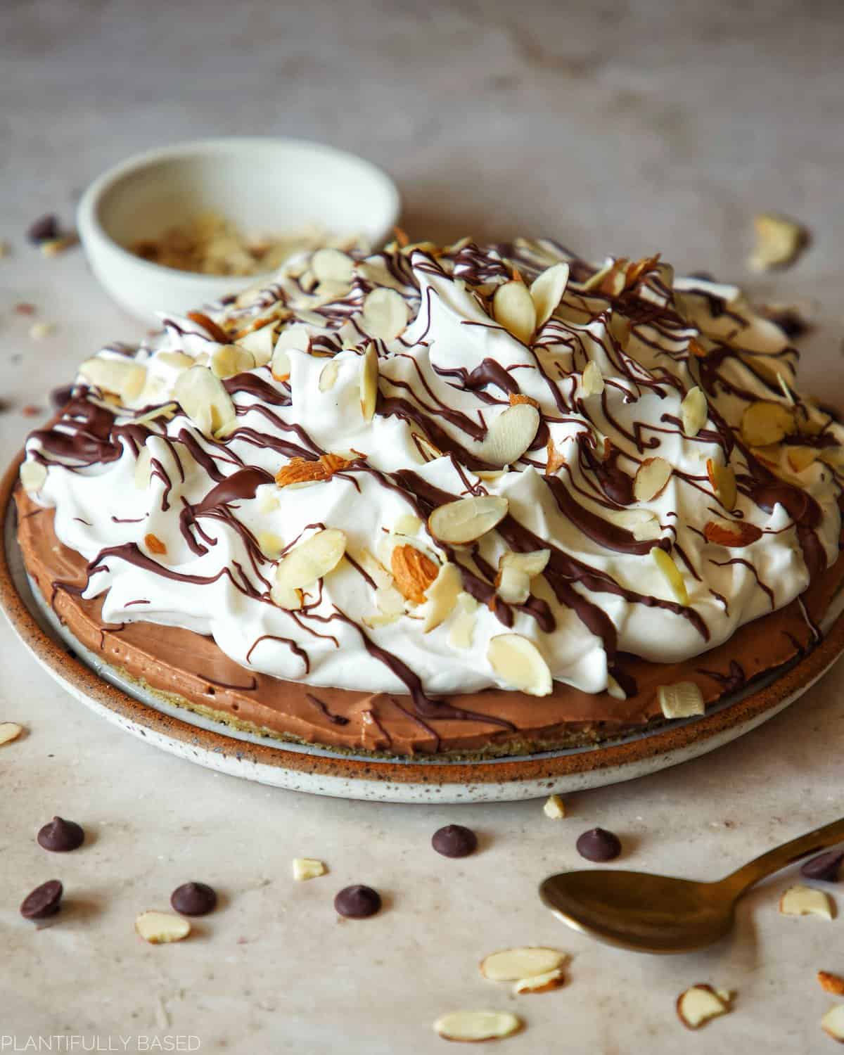 No Bake Vegan Rocky Road Cake