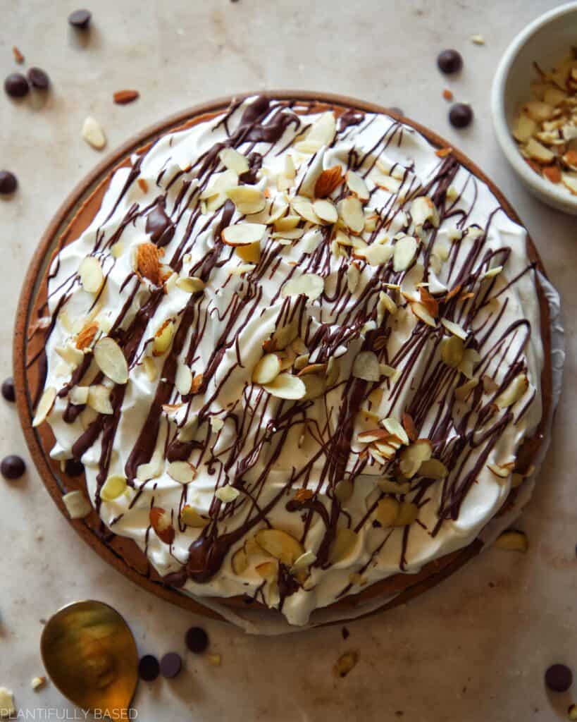 No Bake Vegan Rocky Road Cake