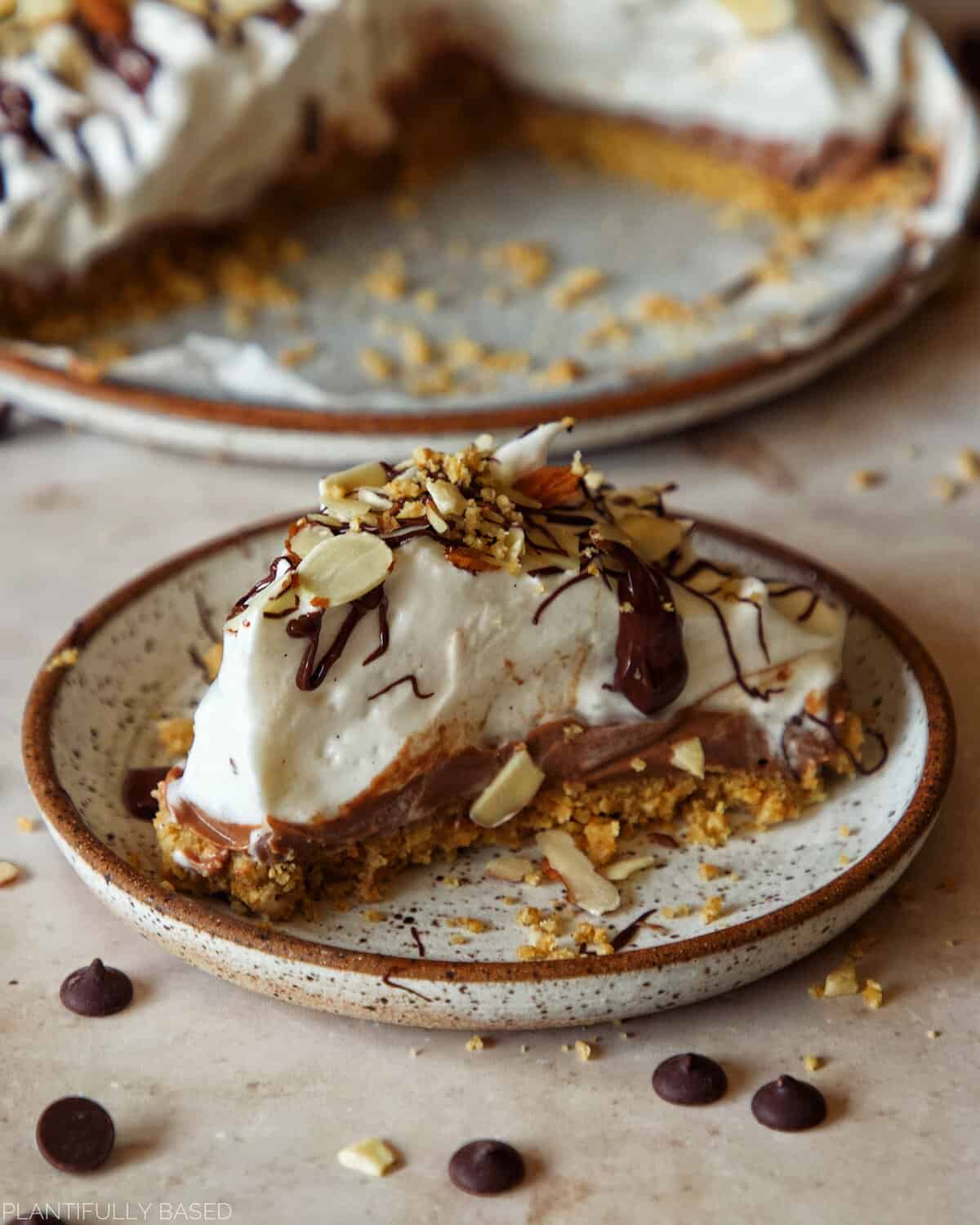 No Bake Vegan Rocky Road Cake