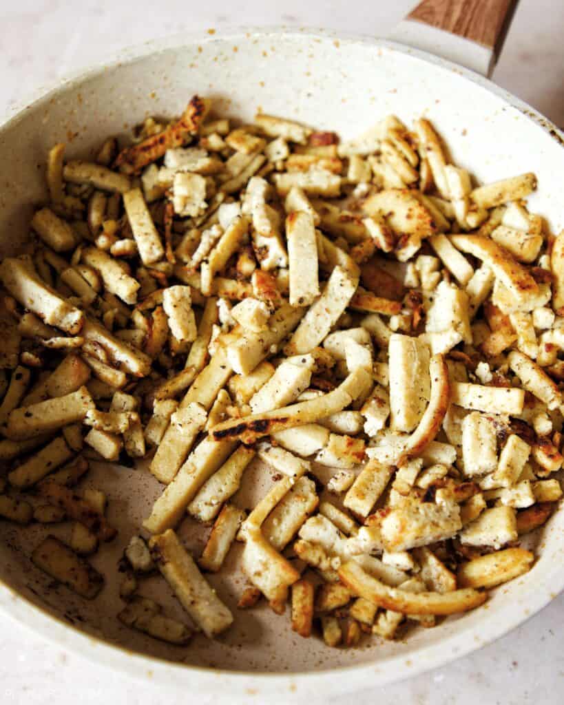 tofu for Vegan Waldorf "Chicken" Salad