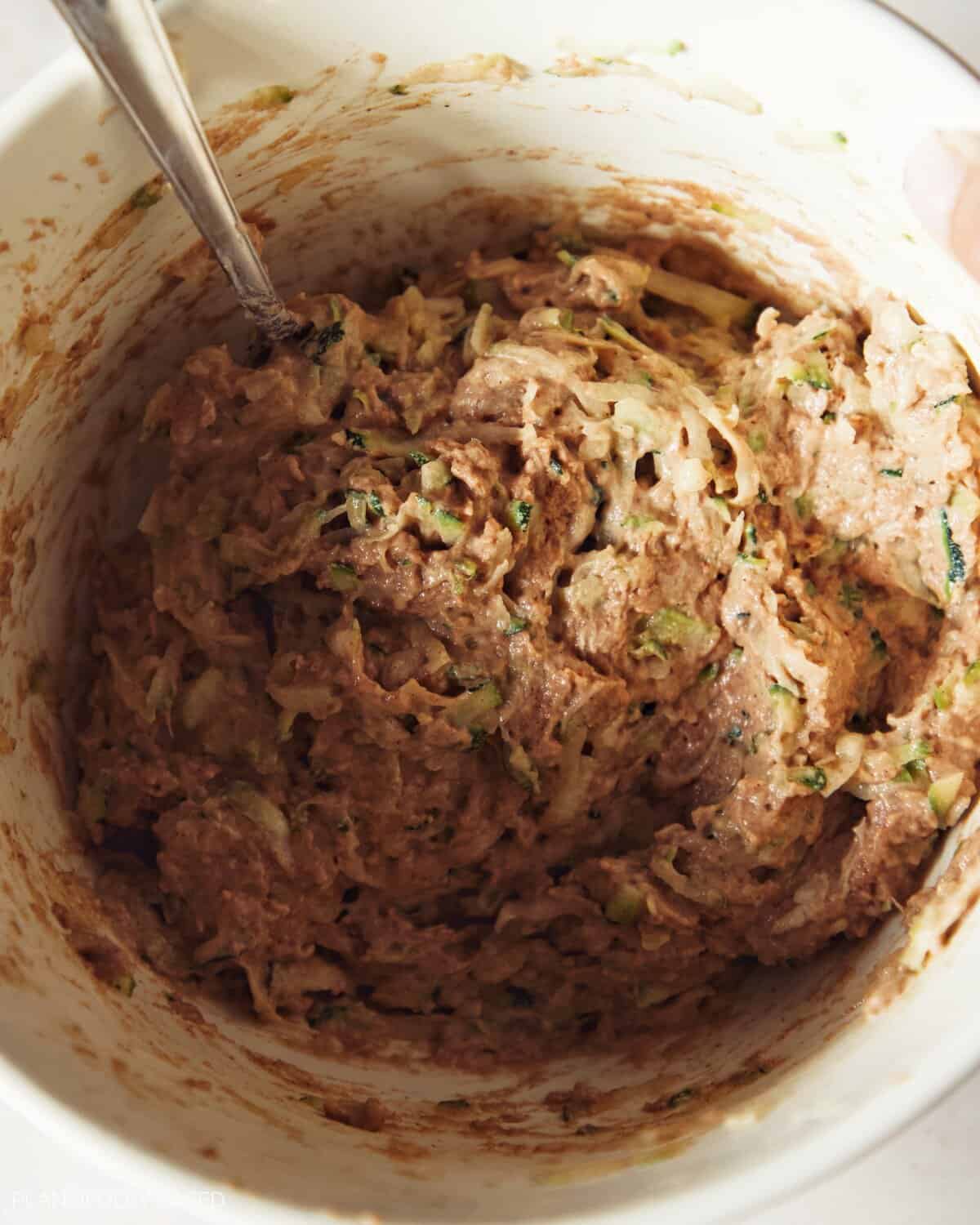 wet batter for high protein zucchini bread