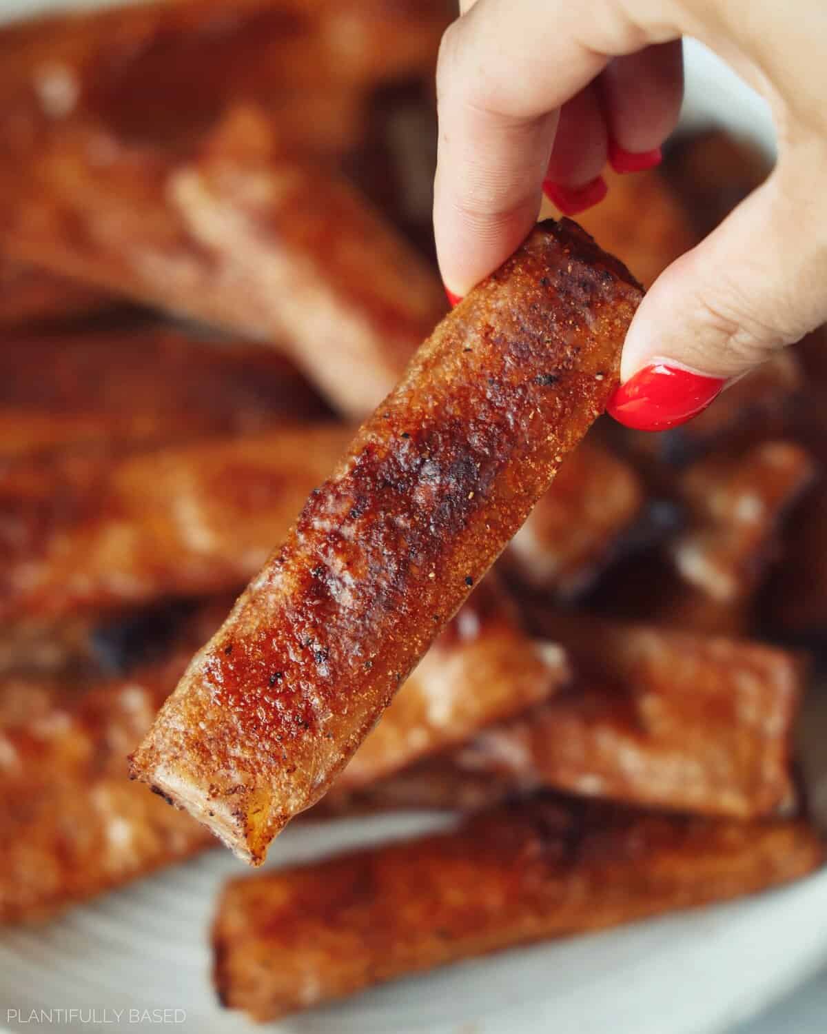 Crispy & Meaty Tofu Bacon (Vegan)