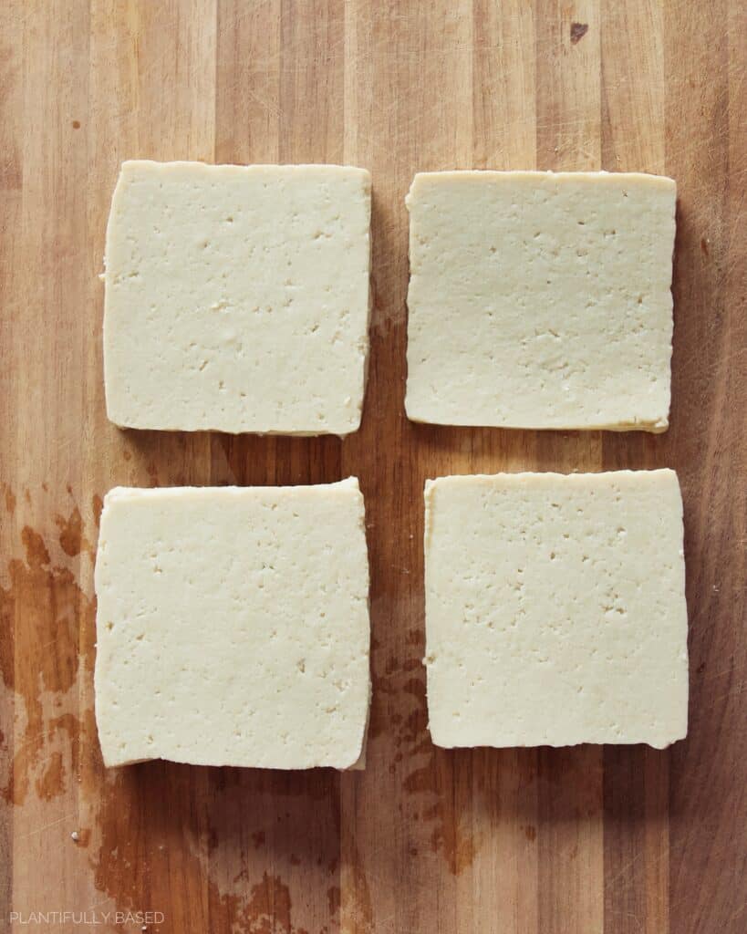 cutting the tofu