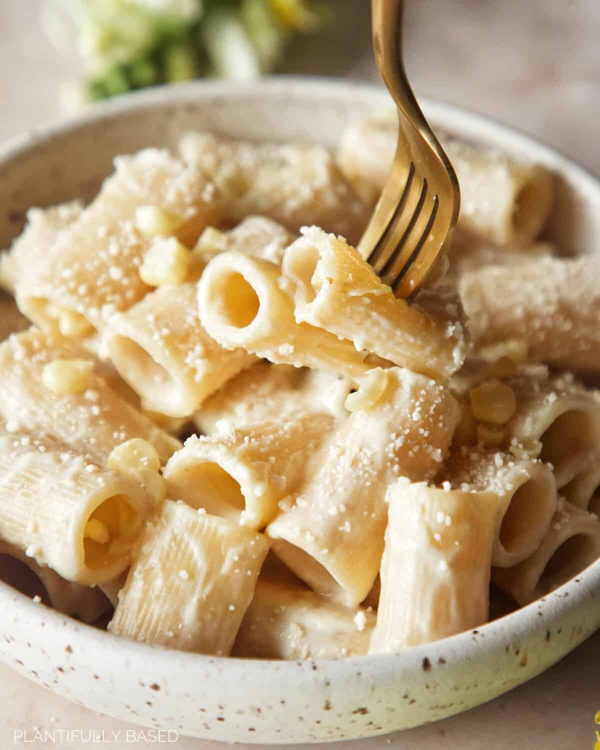 pasta with Creamy Corn Sauce