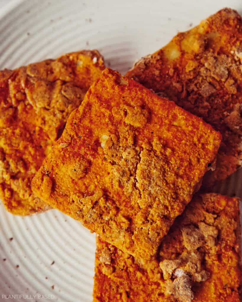 air fried vegan "chicken"