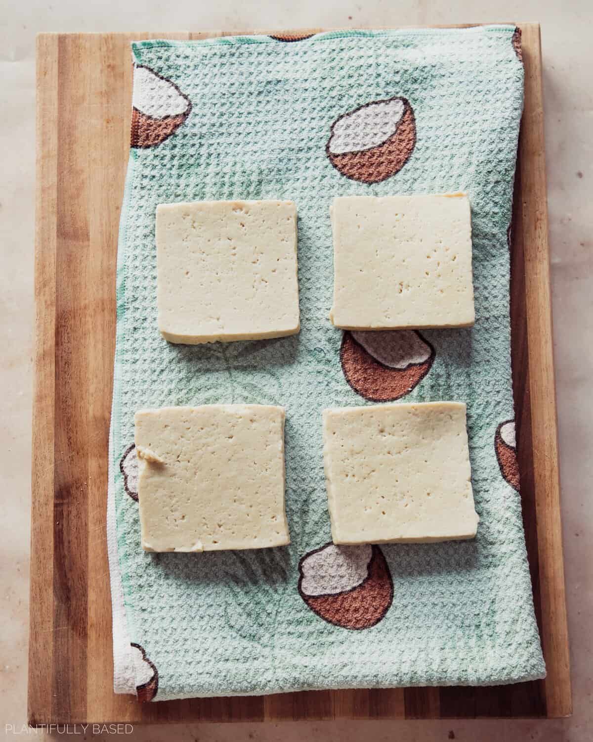drying the tofu