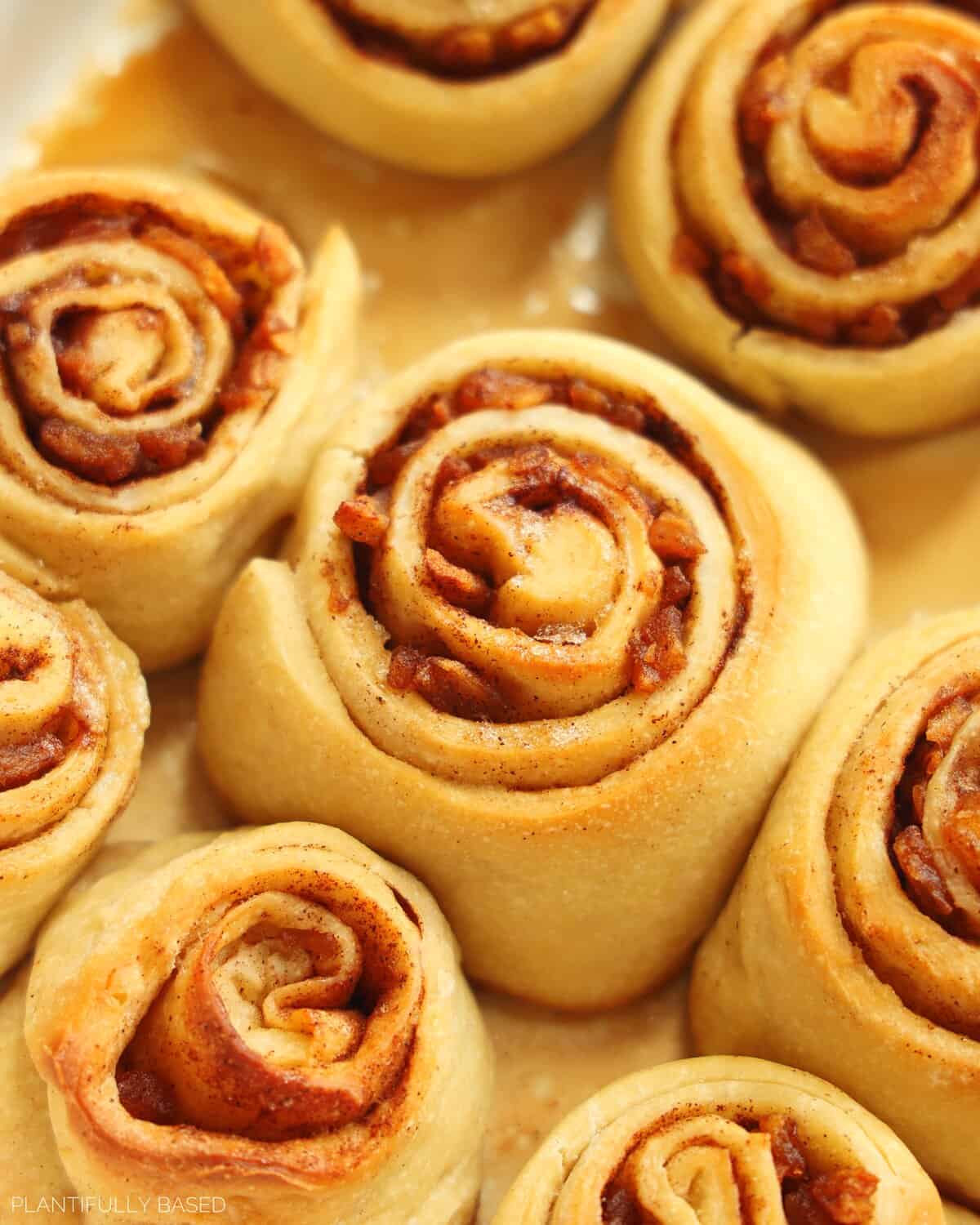 Apple Pie Cinnamon Rolls (Vegan)