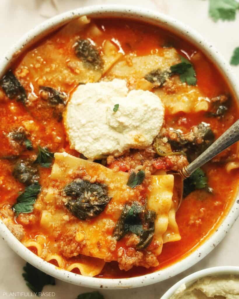 Vegan Lasagna Soup