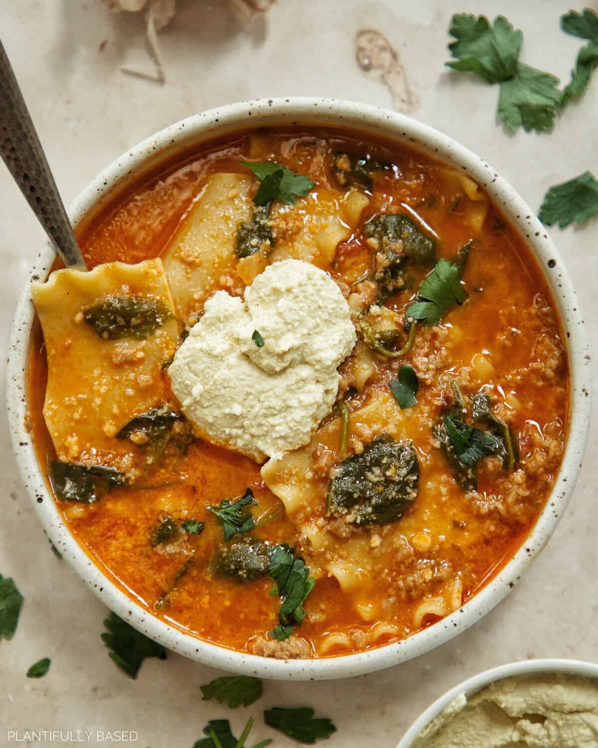Vegan Lasagna Soup
