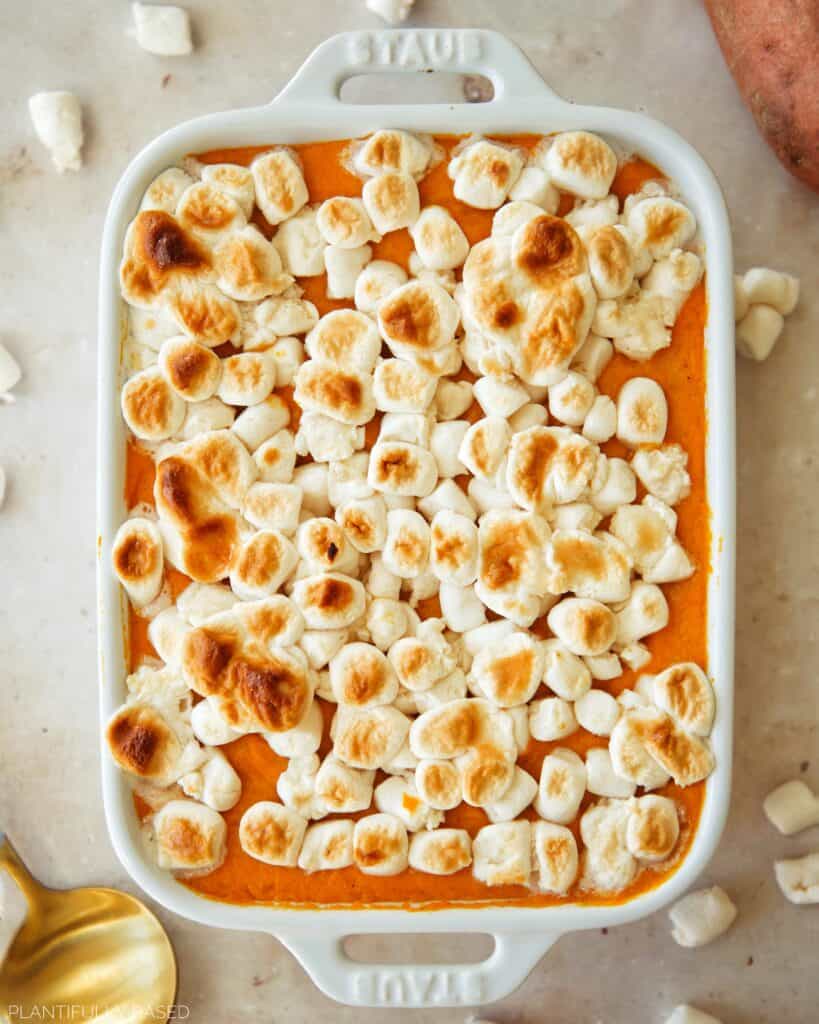 Best Vegan Sweet Potato Casserole with Marshmallows
