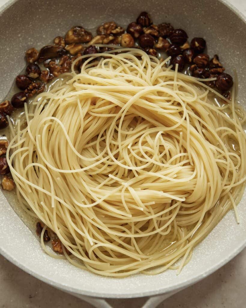 Italian Christmas Eve Spaghetti with Walnuts & Hazelnuts