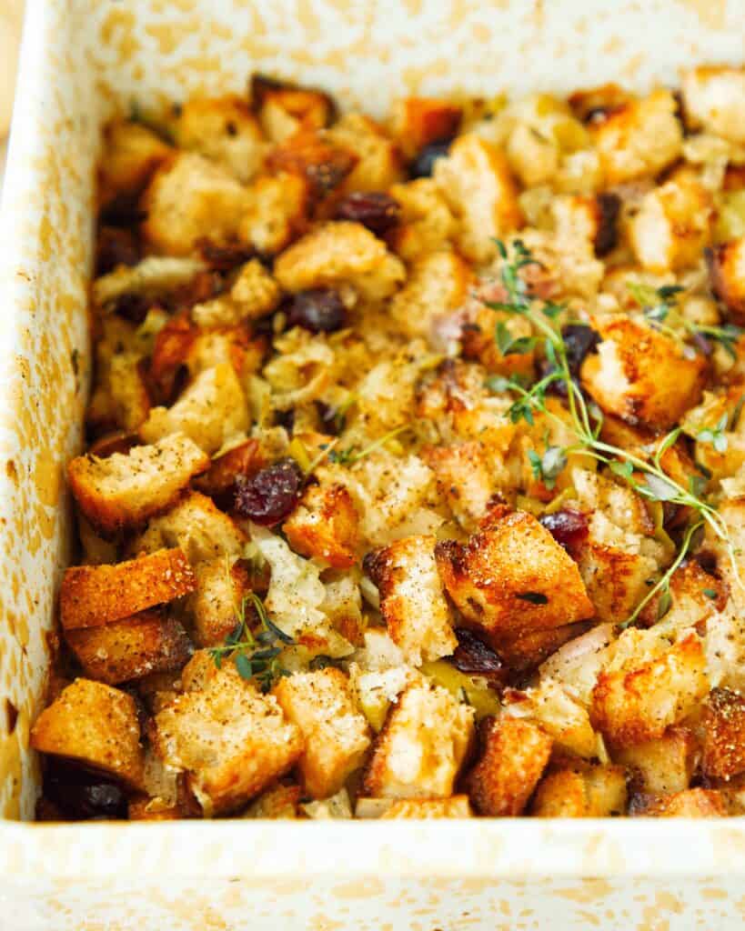 Craisin and Leek Sourdough Stuffing