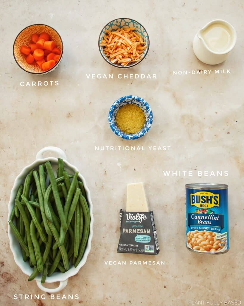 Cheesy Green Bean Bake (Dairy Free