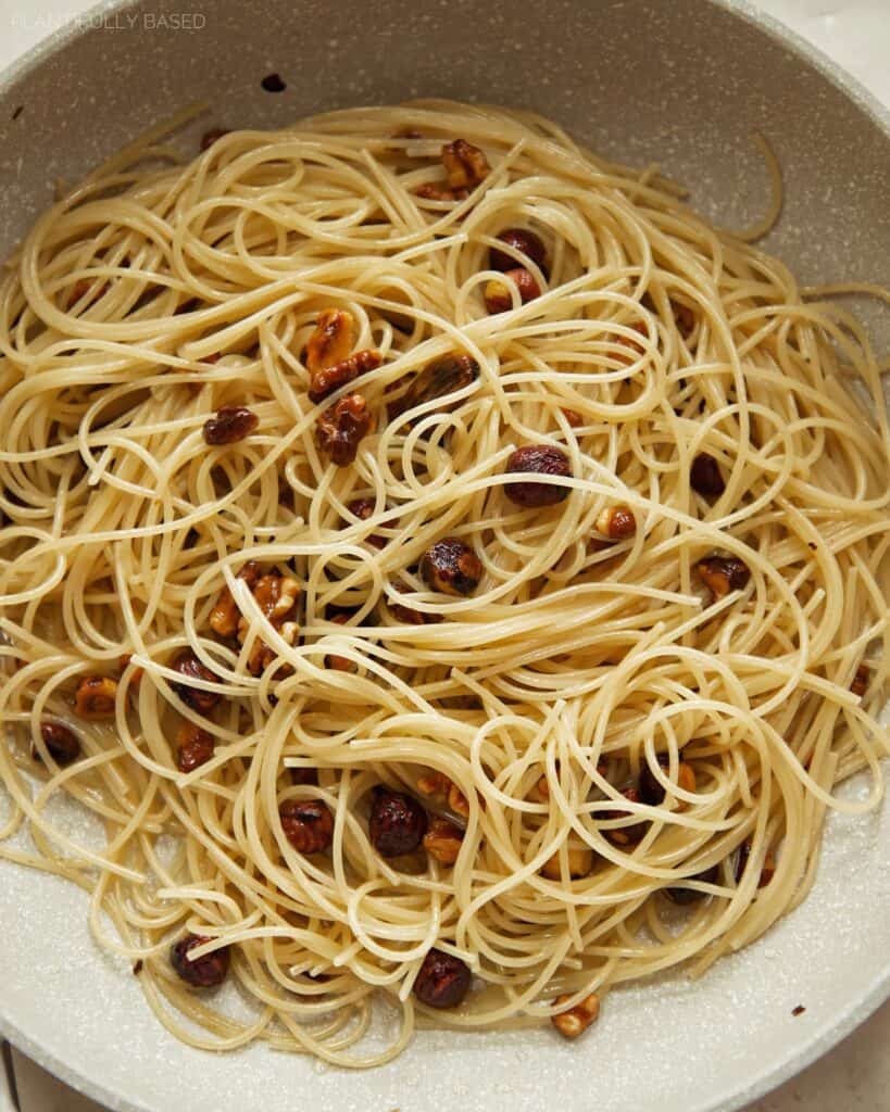 Italian Christmas Eve Spaghetti with Walnuts & Hazelnuts