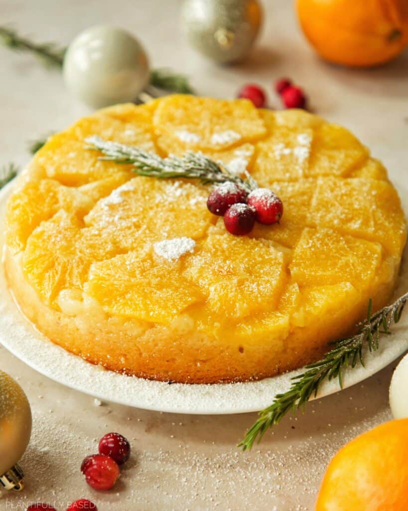 upside down orange olive oil cake