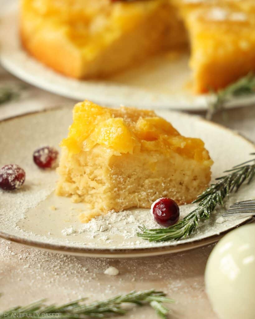 upside down orange olive oil cake