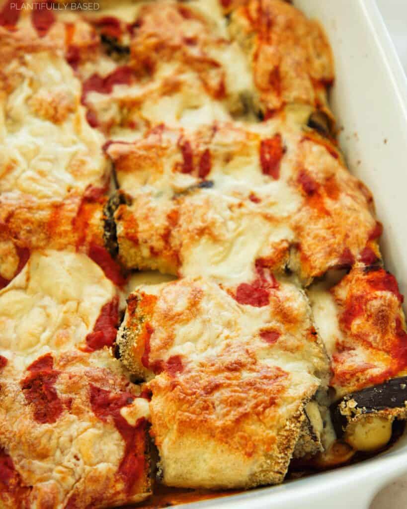 Baked Vegan Eggplant Rollatini