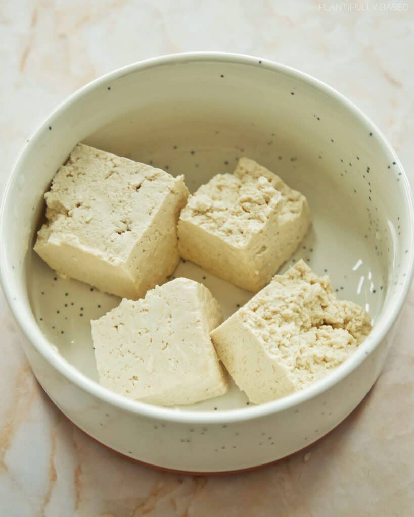 picture of extra firm tofu cubed