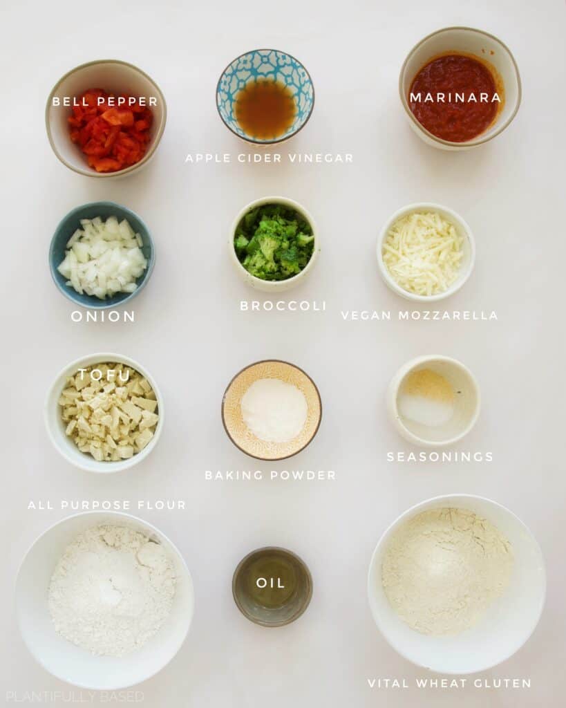 ingredients for Stuffed Protein Pizza Bagels