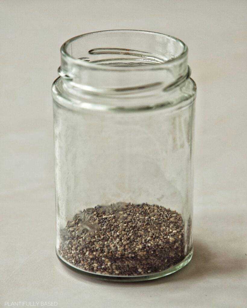 chia seeds in a jar